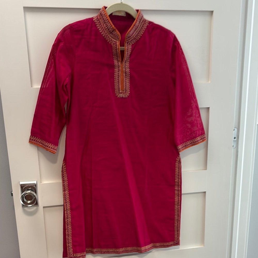 Fabindia Pink Midi Dress